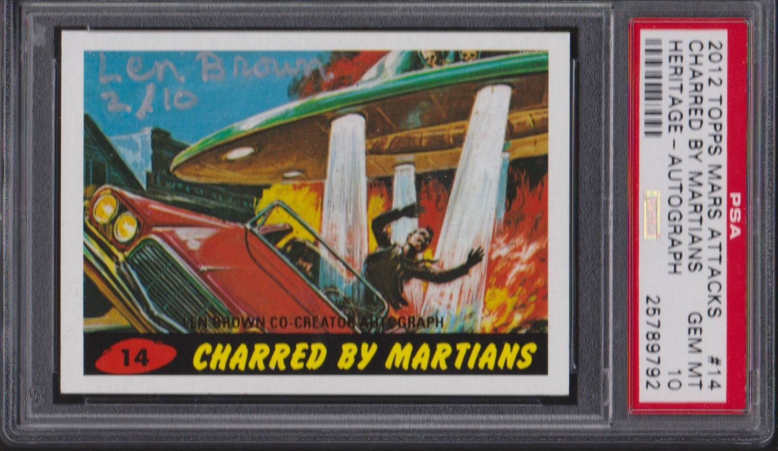 Non-Sports - 2012 Topps Mars Attacks Heritage Len Brown Autographs